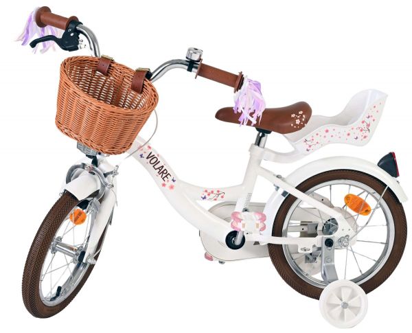 Volare Blossom Kinderfiets - Meisjes - 14 inch - Wit