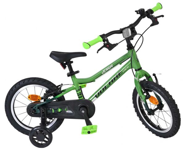 Volare Venom Kinderfiets - Jongens - 14 inch - Groen - Twee handremmen