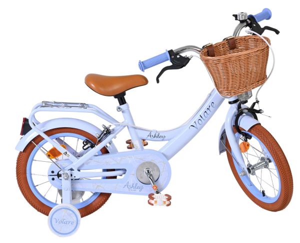 Volare Ashley Kinderfiets - Meisjes - 14 inch - Pastel Blauw - Twee Handremmen