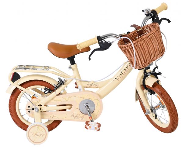 Volare Ashley Kinderfiets - Meisjes - 12 inch - Creme - Twee handremmen