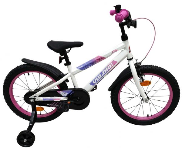 Volare Lily Kinderfiets - Meisjes - 18 inch - Wit Roze Paars