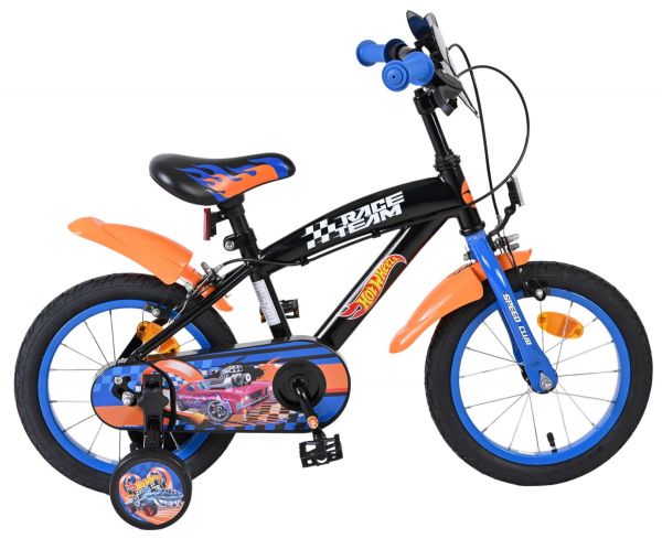 Hot Wheels Kinderfiets - Jongens - 14 inch - Zwart - Twee handremmen