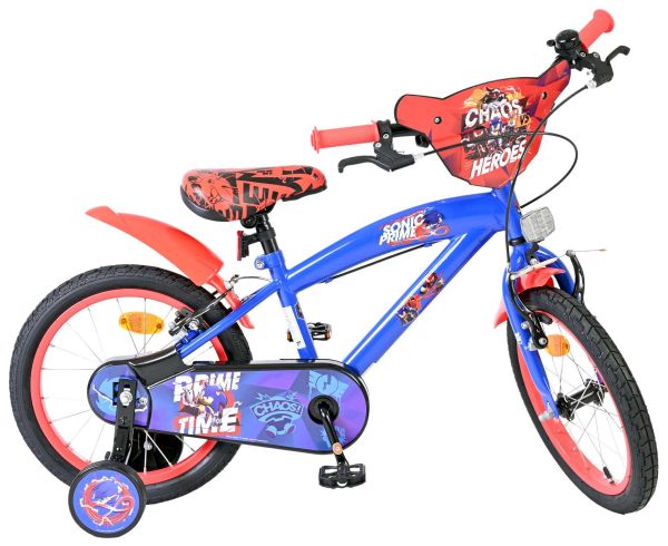Sonic Kinderfiets - Jongens - 16 inch - Blauw - Twee handremmen