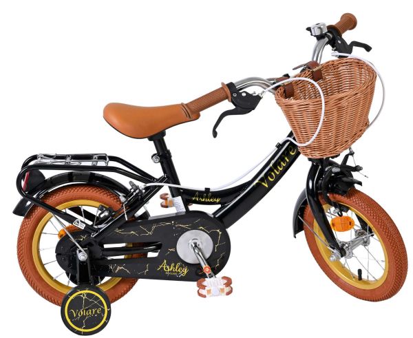 Volare Ashley Kinderfiets - Meisjes - 12 inch - Zwart - Twee handremmen