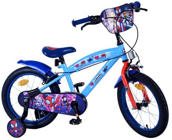 Spidey Kinderfiets - Jongens - 16 inch - Blauw - Twee handremmen Spidey Kinderfiets - Jongens - 16 inch - Blauw - Twee handremmen