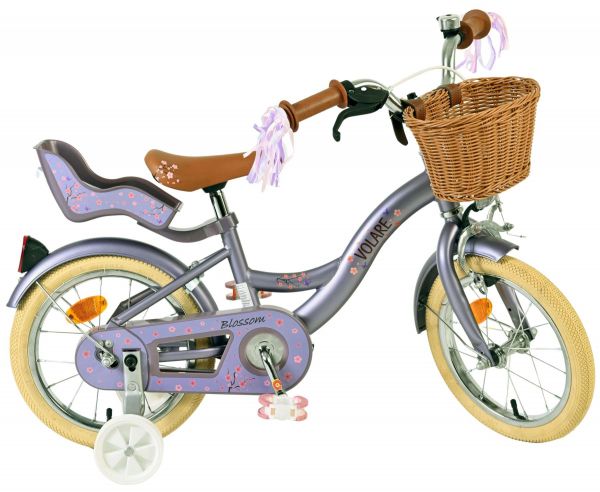 Volare Blossom Kinderfiets - Meisjes - 14 inch - Paars