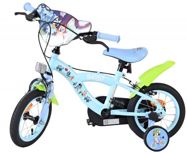 Bluey Kinderfiets - Uni - 12 inch - Lichtblauw - Twee handremmen
