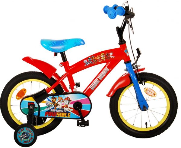 Paw Patrol Kinderfiets - Jongens - 14 inch - Rood/Blauw