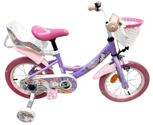 Volare Unicorn Kinderfiets - Meisjes - 14 inch - Paars