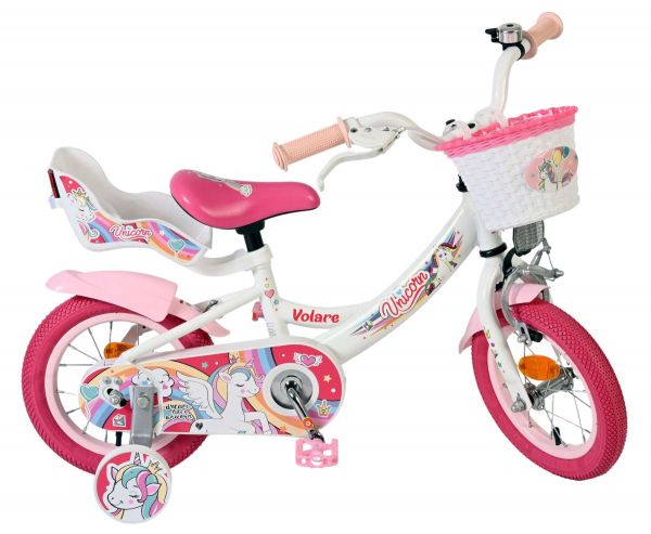 Volare Unicorn Kinderfiets - Meisjes - 12 inch - Wit