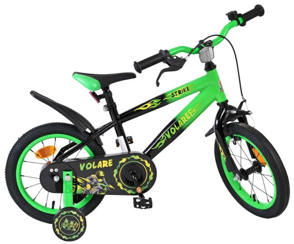 Volare Strike Kinderfiets - Jongens - 14 inch - Zwart Groen