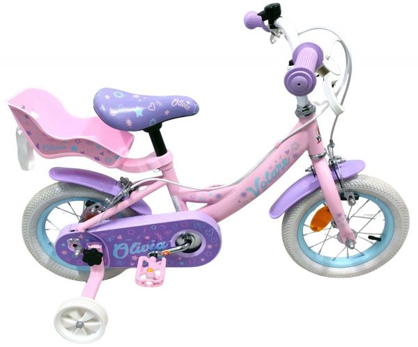 Volare Olivia Kinderfiets - Meisjes - 12 inch - Roze - Twee handremmen