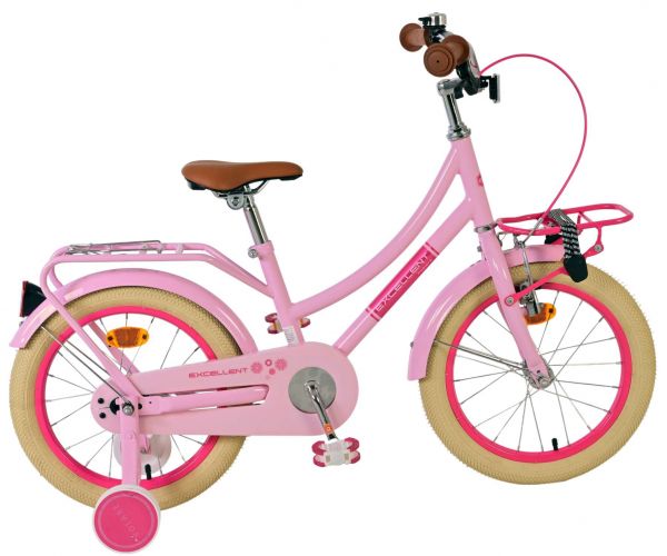 Volare Excellent Kinderfiets - Meisjes - 16 inch - Roze - 95% afgemonteerd