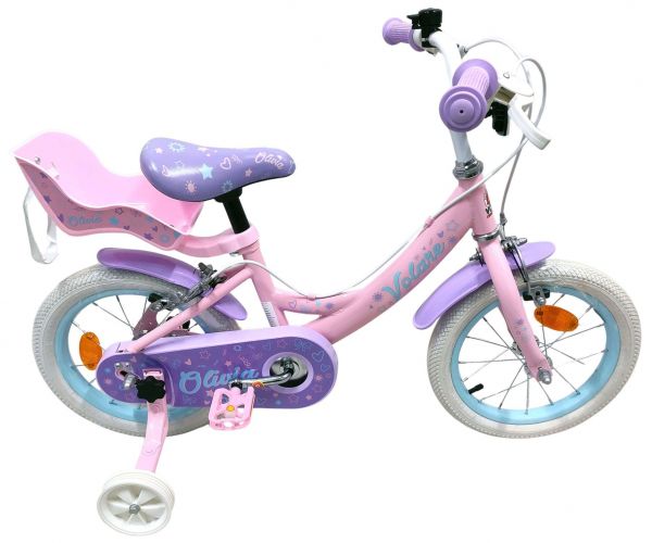 Volare Olivia Kinderfiets - Meisjes - 14 inch - Roze - Twee Handremmen