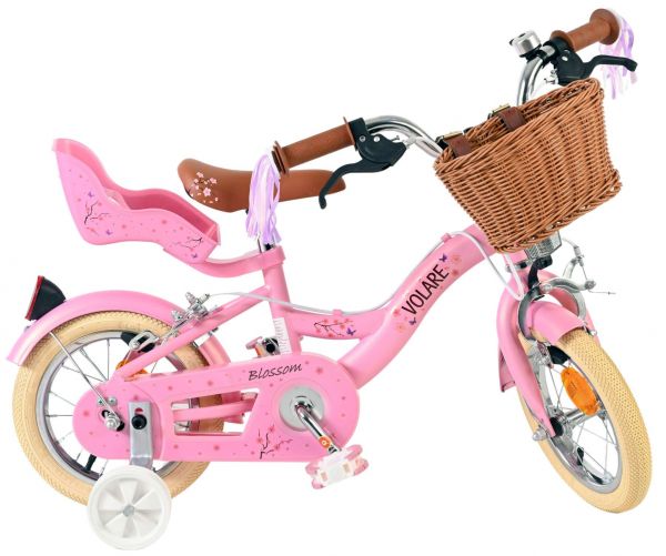 Volare Blossom Kinderfiets - Meisjes - 12 inch - Roze - Twee handremmen