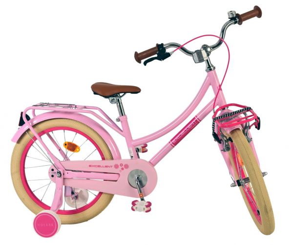 Volare Excellent Kinderfiets - Meisjes -18 inch - Roze - 95% afgemonteerd