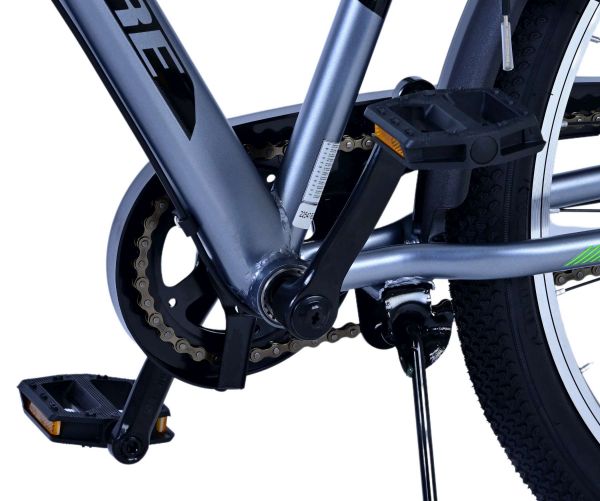 Volare Cross Kinderfiets - Jongens - 24 inch - donker Grijs- 3 versnellingen