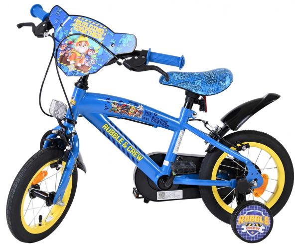 Paw Patrol -Rubble & Crew - Kinderfiets - Jongens - 12 inch - Blauw - Twee handremmen