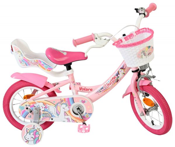 Volare Unicorn Kinderfiets - Meisjes - 12 inch - Roze