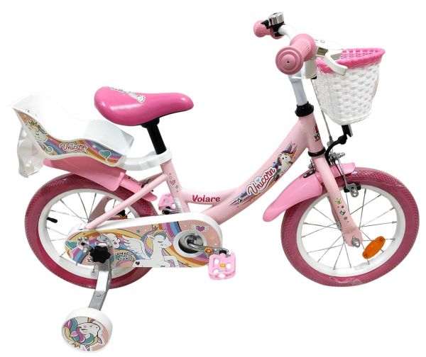 Volare Unicorn Kinderfiets - Meisjes - 14 inch - Roze