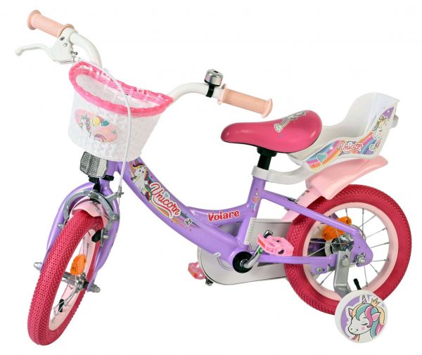 Volare Unicorn Kinderfiets - Meisjes - 12 inch - Paars