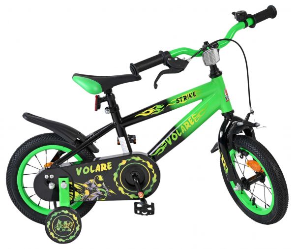 Volare Strike Kinderfiets - Jongens - 12 inch - Zwart Groen