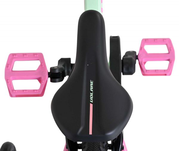 Volare Milano Kinderfiets - Meisjes - 14 inch - Mintgroen - Twee handremmen