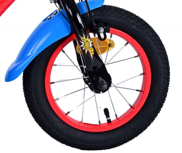 Spider-Man Kinderfiets - Jongens - 12 inch - Blauw/Rood - Twee handremmen