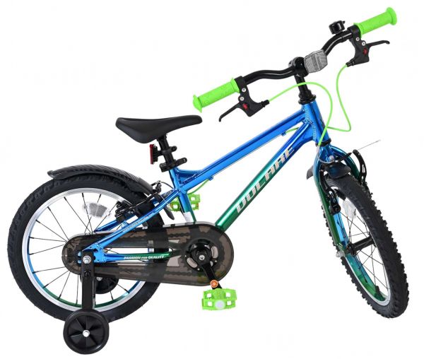 Volare Chrome Kinderfiets - Jongens - 16 inch - Blauw Groen - Twee Handremmen