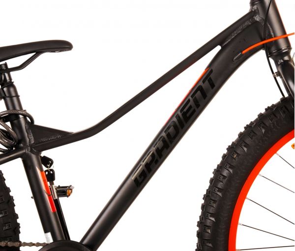 Volare Gradient Kinderfiets - Jongens - 26 inch - Zwart Oranje - 7 versnellingen
