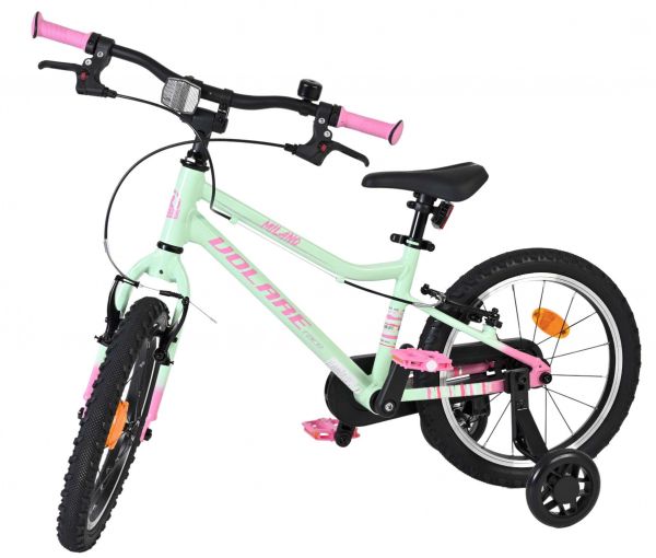 Volare Milano Kinderfiets - Meisjes - 16 inch - Mintgroen - Twee handremmen