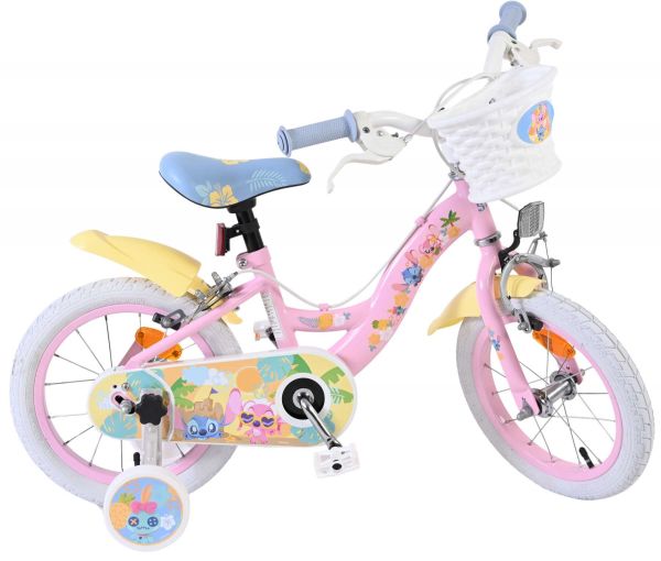 Disney Stitch Kinderfiets - Meisjes - 14 inch - Roze - Twee handremmen