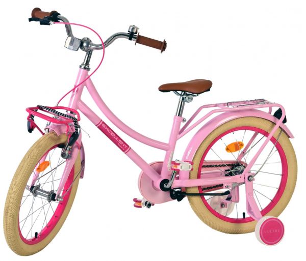 Volare Excellent Kinderfiets - Meisjes -18 inch - Roze - 95% afgemonteerd