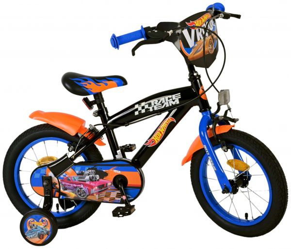 Hot Wheels Kinderfiets - Jongens - 14 inch - Zwart Oranje Blauw