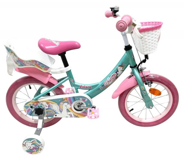 Volare Unicorn Kinderfiets - Meisjes - 14 inch - Groen