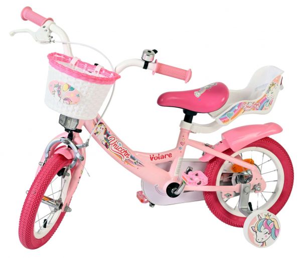 Volare Unicorn Kinderfiets - Meisjes - 12 inch - Roze