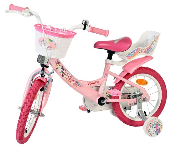 Volare Unicorn Kinderfiets - Meisjes - 14 inch - Roze