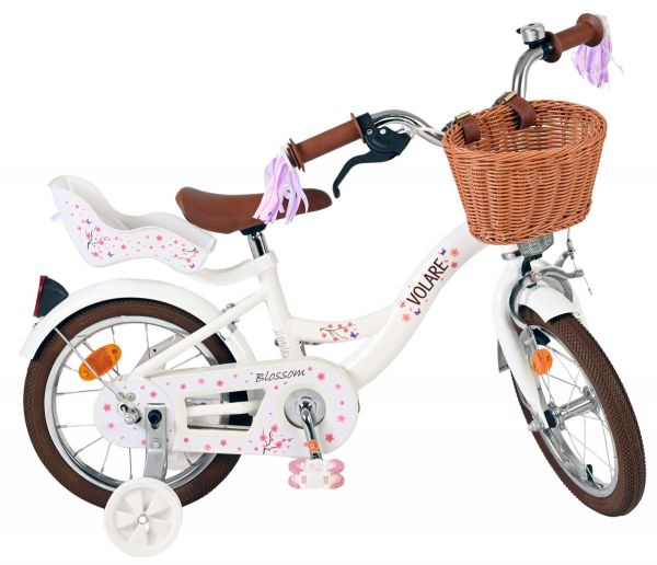 Volare Blossom Kinderfiets - Meisjes - 14 inch - Wit