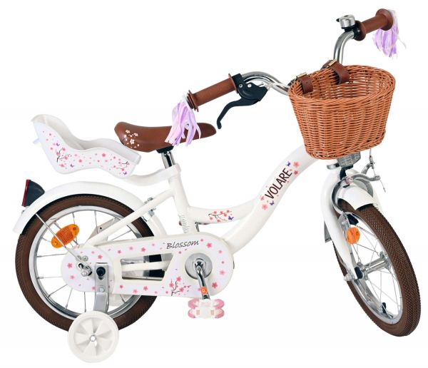 Volare Blossom Kinderfiets - Meisjes - 14 inch - Wit