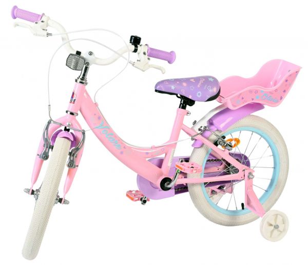 Volare Olivia Kinderfiets - Meisjes - 16 inch - Roze - Twee Handremmen