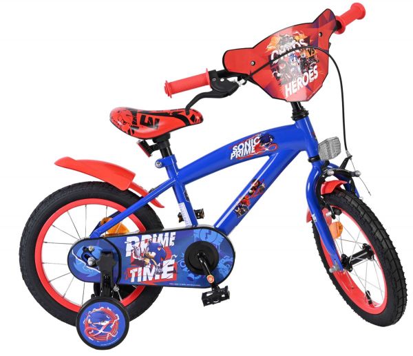 Sonic Prime Kinderfiets - Jongens - 14 inch - Blauw Rood