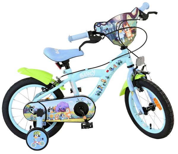 Bluey Kinderfiets - 14 inch - Lichtblauw - Twee handremmen