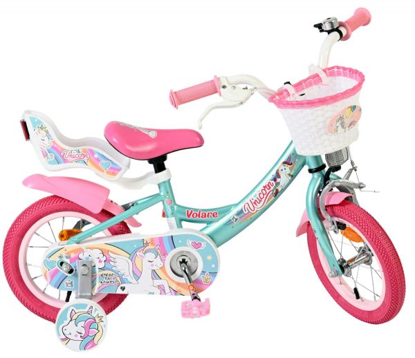 Volare Unicorn Kinderfiets - Meisjes - 12 inch - Groen