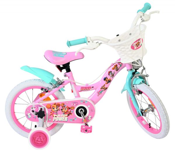 Paw Patrol Kinderfiets - Meisjes - 14 inch - Roze - Twee handremmen