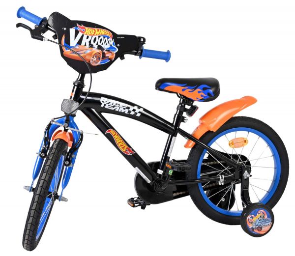 Hot Wheels Kinderfiets - Jongens - 16 inch - Zwart Oranje Blauw