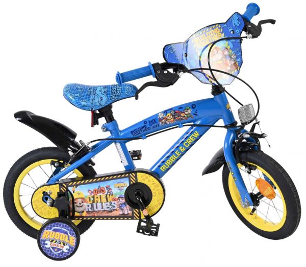 Paw Patrol -Rubble & Crew - Kinderfiets - Jongens - 12 inch - Blauw - Twee handremmen