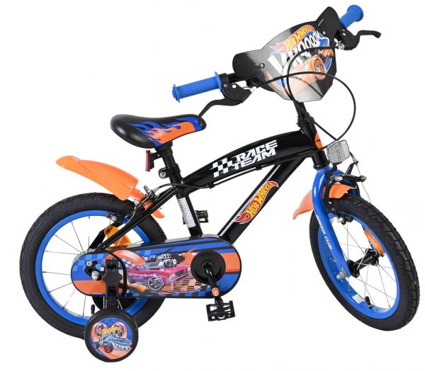 Hot Wheels Kinderfiets - Jongens - 14 inch - Zwart - Twee handremmen