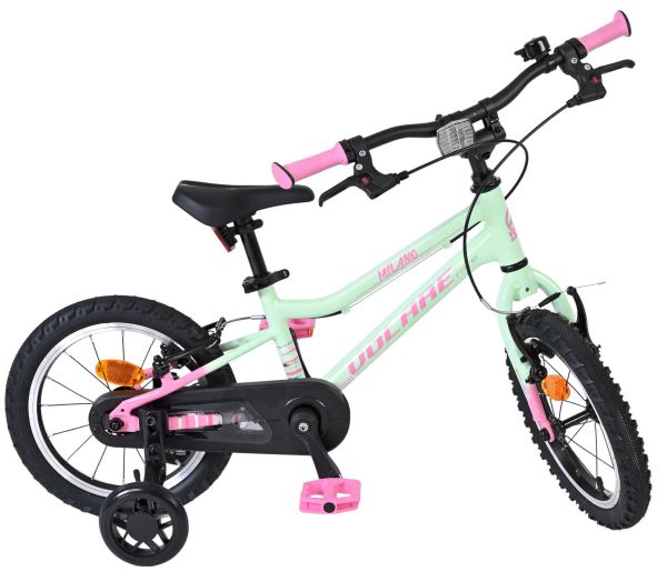 Volare Milano Kinderfiets - Meisjes - 14 inch - Mintgroen - Twee handremmen