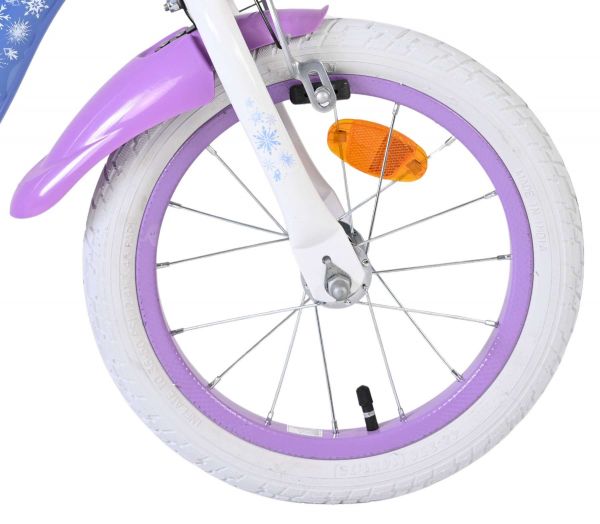 Disney Frozen 2 Kinderfiets - Meisjes - 14 inch - Blauw/Paars - Twee handremmen