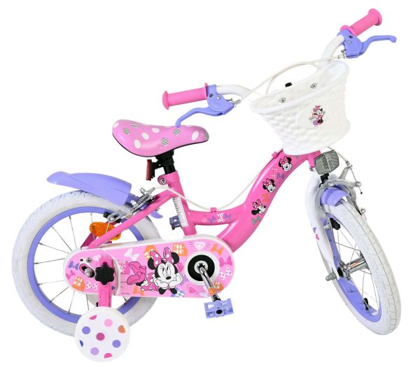 Disney Minnie Kinderfiets - Meisjes - 14 inch - Roze - Twee handremmen
